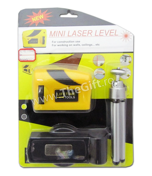 Mini nivela cu laser, multifunctionala, cu trepied