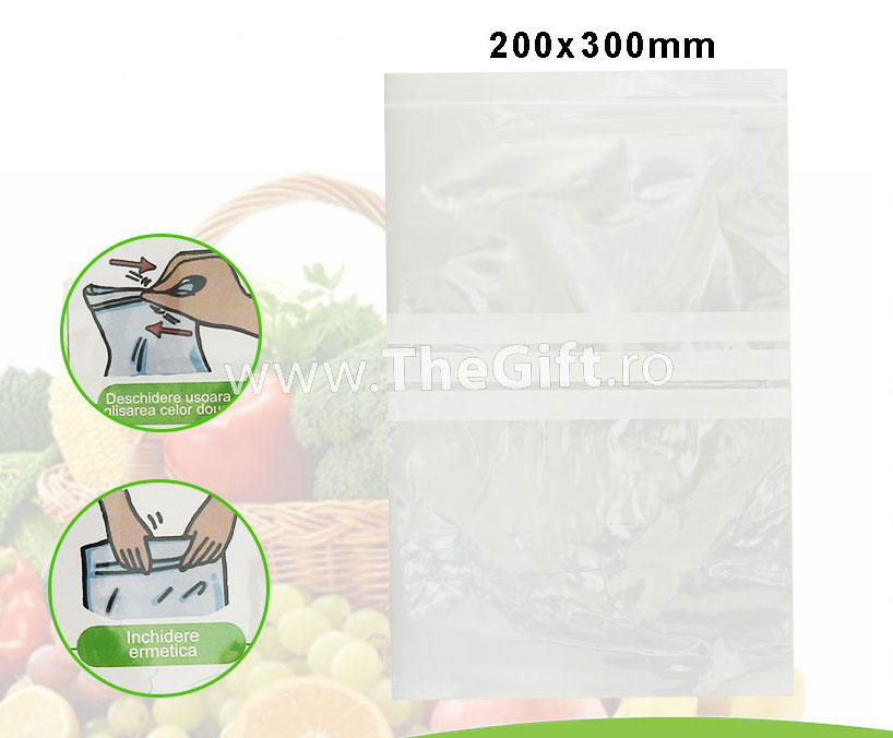 Set 8 pungi ziplock, pentru prospetime