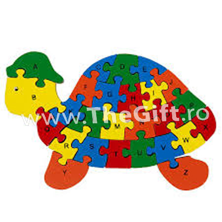 Puzzle 3 D din lemn, cu cifre si litere - Apasa pe imagine pentru inchidere