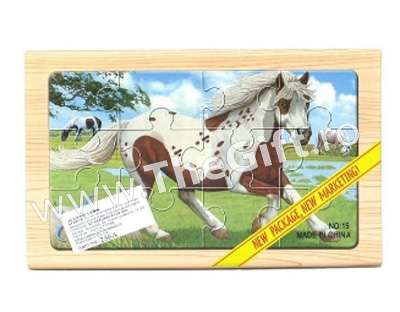 Set 4 puzzle-uri din lemn, animale si pasari,avioane, catelusi - Apasa pe imagine pentru inchidere